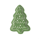 Shades of Green Plate Tree Shaped Embossed Ceramic Appetizer Plate, 8.25"