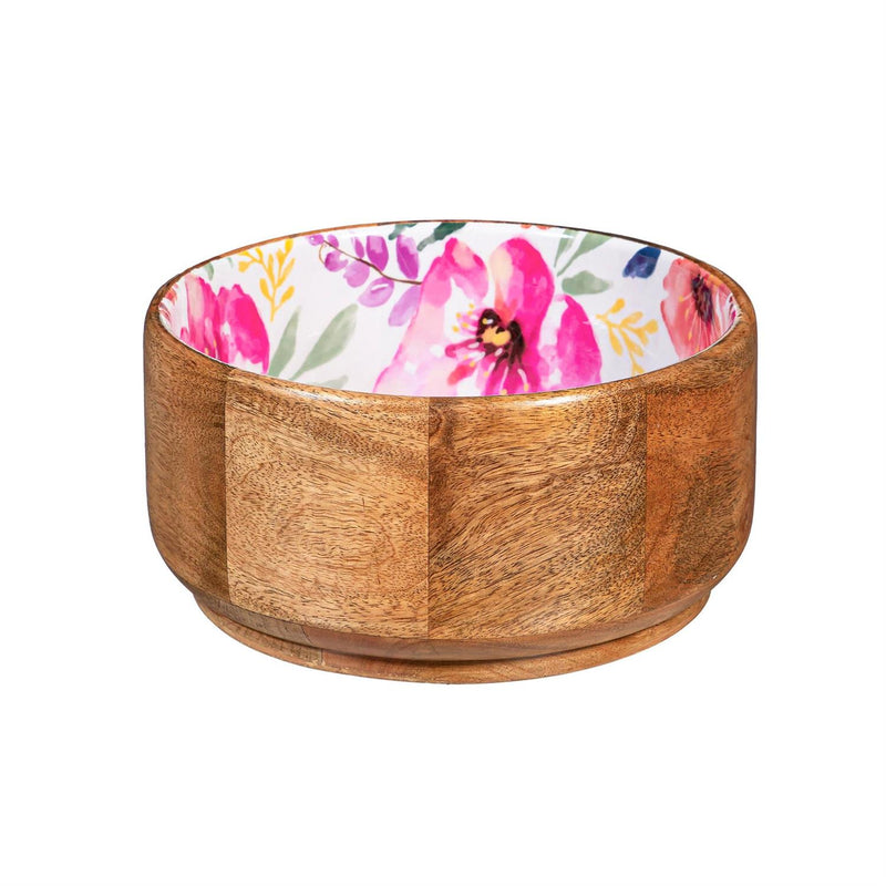 Pastels of Nature Wood Bowl, 9.75"L