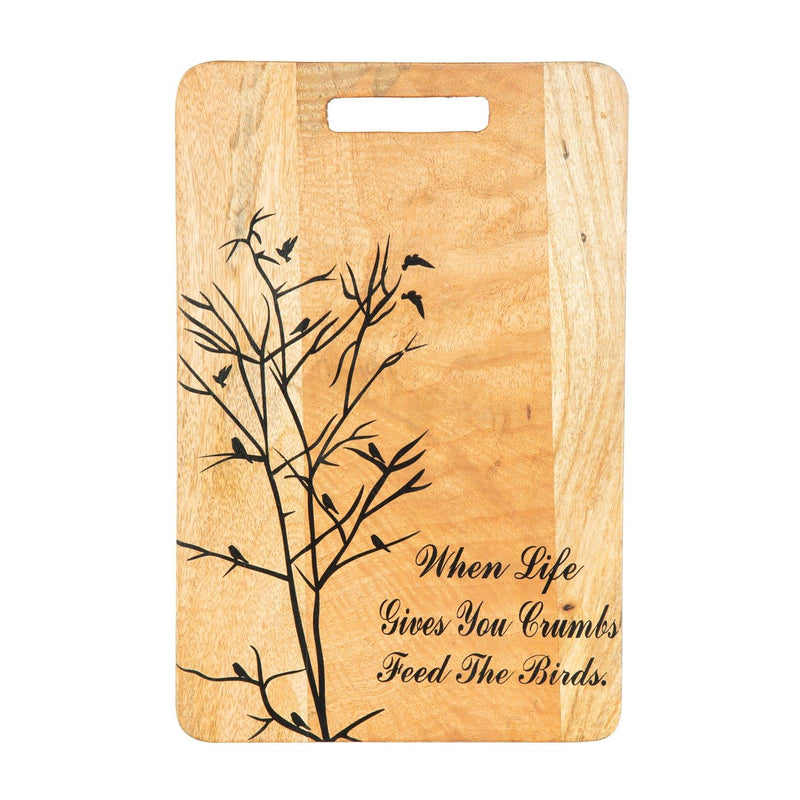 15" Wood Cutting Board with Tree Design & Messaging