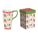 Ceramic On the GoTravel Cup, 17 oz., w/ Box, Christmas Traditions, Gingerbread