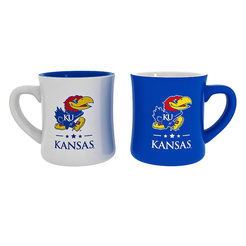 University of Kansas 10oz Ceramic Cup Set, 2pc