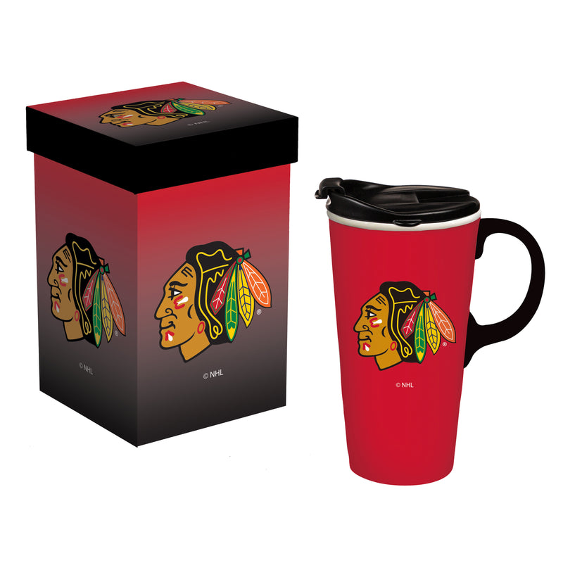 Boxed Travel Latte Cup, Chicago Blackhawks