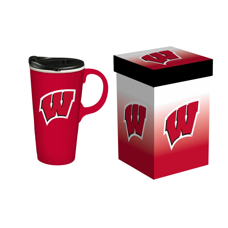 University of Wisconsin-Madison, 17oz Boxed Travel Latte,3ctc01984