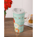 Ceramic Travel Cup, 17 OZ. ,w/box, Donut Worry,3ctc047182