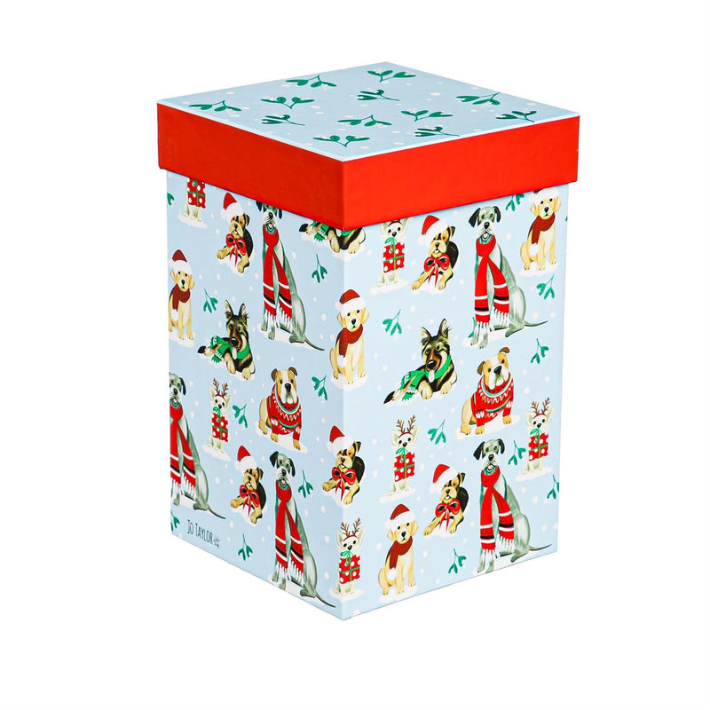 Pet Travel Cup Ceramic Perfect Cup, Winter Dogs in Scarves, 17oz, Gift Box