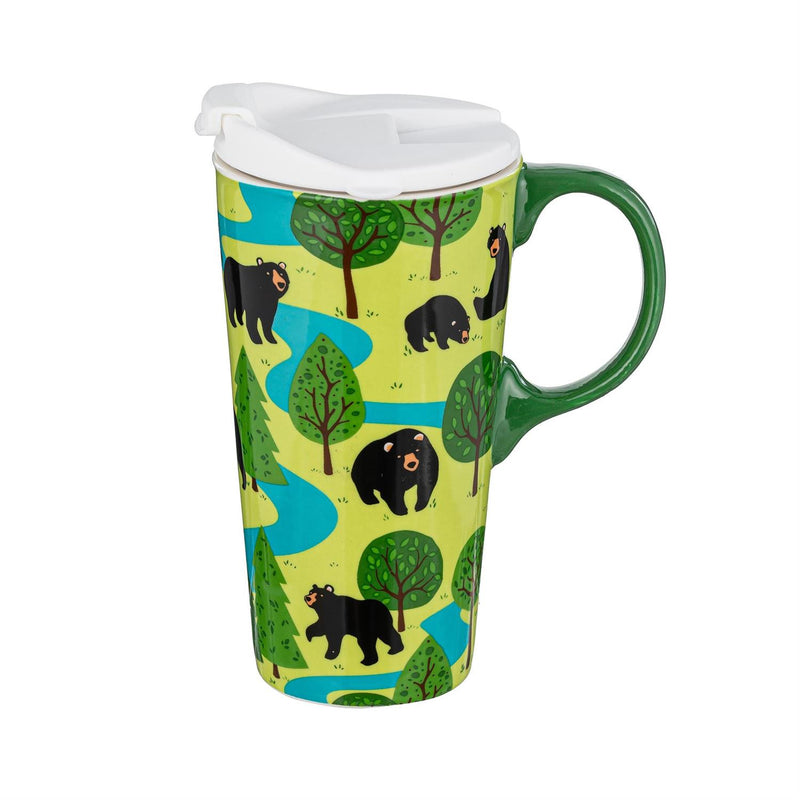 Black Bears Ceramic Perfect Cup, 17oz, Gift Box