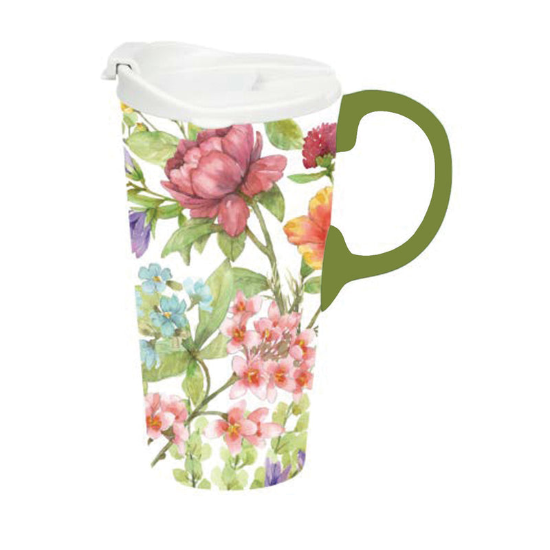 Florals from the Garden Ceramic Perfect Cup, 17oz, Gift Box