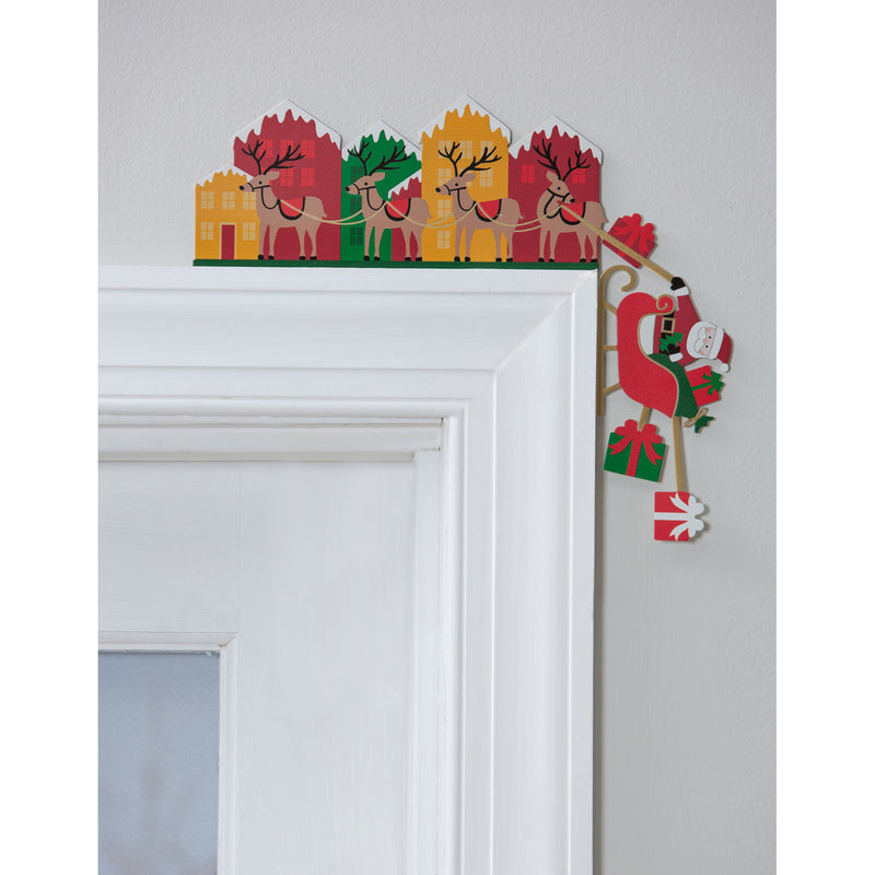 Metal Door Frame Décor, Santa