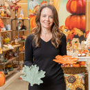 8" Ceramic Leaf Shaped Plate, 2 Asst. colors