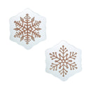 12" Glass Snowflake Dinner Plate,3dhg005