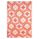 ReversibleWeather-resistant Rug 3'x5' Coral Hexagon