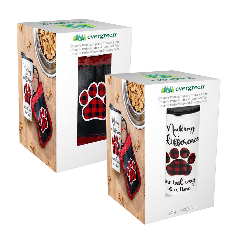 Making a Difference Ceramic Perfect Cup and Compact Tote Giftset, 17oz, Gift Box