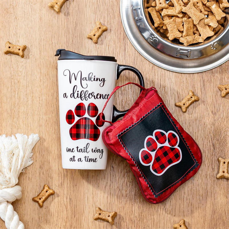 Making a Difference Ceramic Perfect Cup and Compact Tote Giftset, 17oz, Gift Box