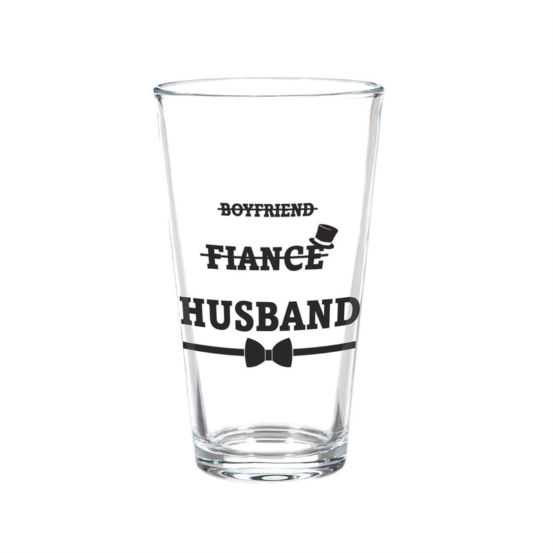 Wedding Stemless Glass and Beer Pint Giftset, 17oz and 16oz, Gift Box