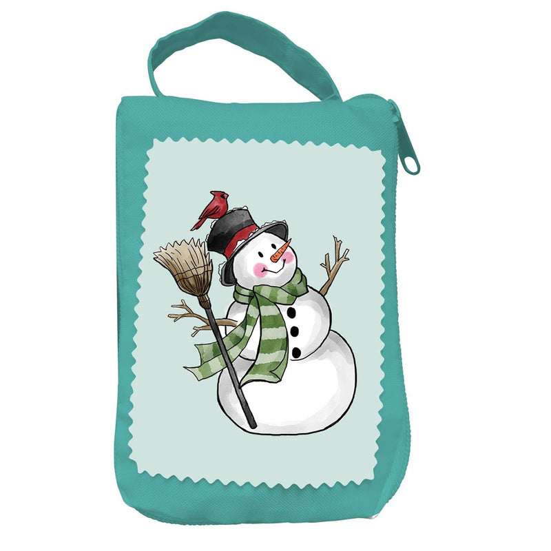 Christmas Vacation Drinkware Gift Set Ceramic Perfect Cup and Compact Tote, Snowman, 17oz, Gift Box