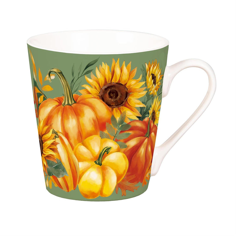 Grateful Gatherings Ceramic Flare Cup and Teal Socks Gift Set, 12oz, Gift Box