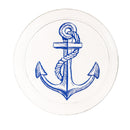 12" Round Glass Platter, Anchor,3gcp005