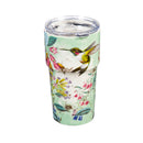 Double Wall Ceramic Companion Cup with Tritan Lid, 13 OZ, Paradise Pond,3ltc99008