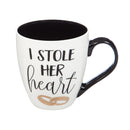 Ceramic Cup O' Java Cup Giftset, 17oz, I Stole Her Heart/So I'm Stealing His Last Name