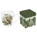 Woodland Storybook Coffee Cup Ceramic Cup O' Java, Owl, 17oz, Gift Box