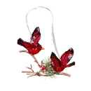 7.5" Acrylic Cardinals with Artificial Ornament