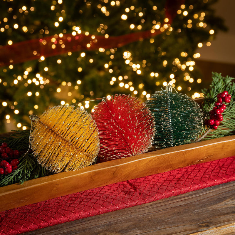 4" Round Bottlebrush Ornament