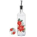 Glass Oil Bottle with Ceramic Dip Dishes, Holiday Greenhouse,3os9899