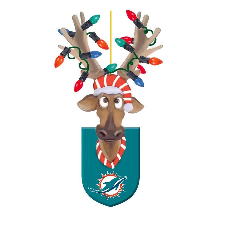 Miami Dolphins, Resin Reindeer Orn,3ot3816rro