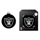 Blown Glass Ornament, Las Vegas Raiders, Pirate Head