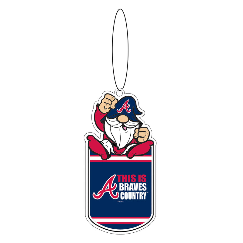 Atlanta Braves Gift Tag Ornament, Gnome Fan