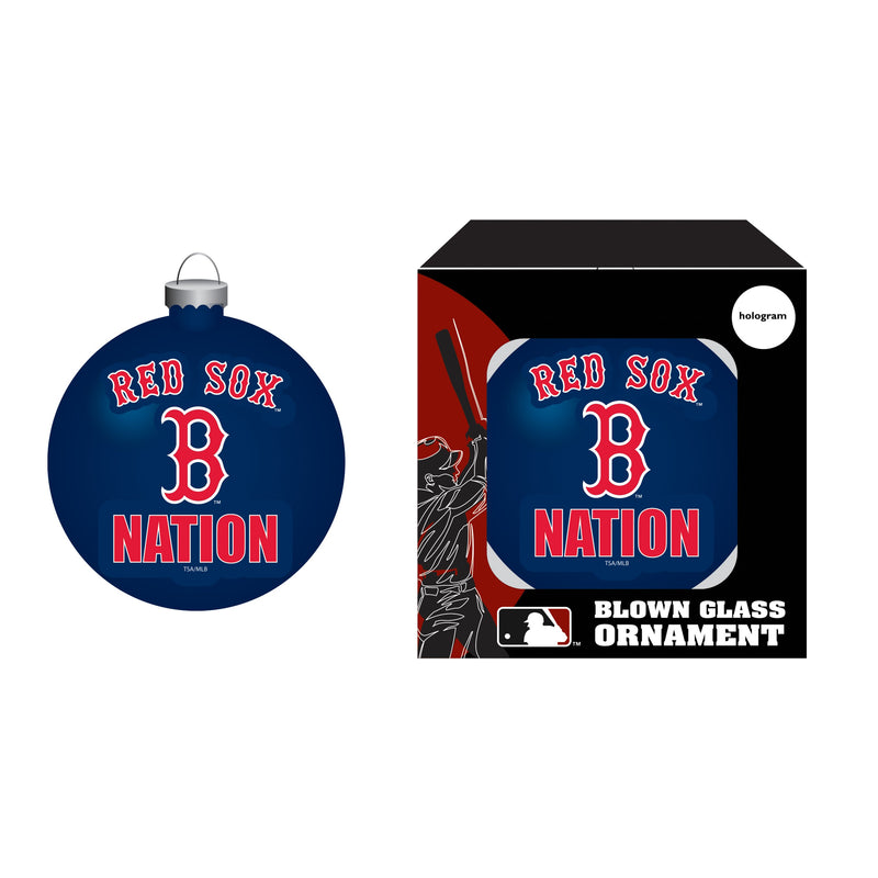 Boston Red Sox Blown Glass Ornament