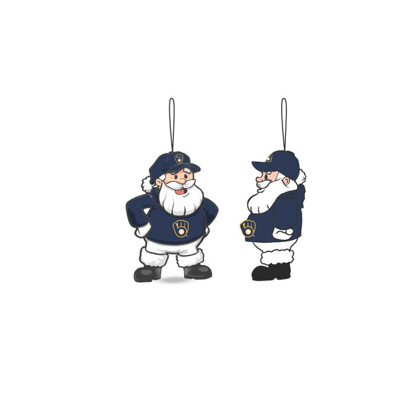 Milwaukee Brewers Coach Santa Ornament