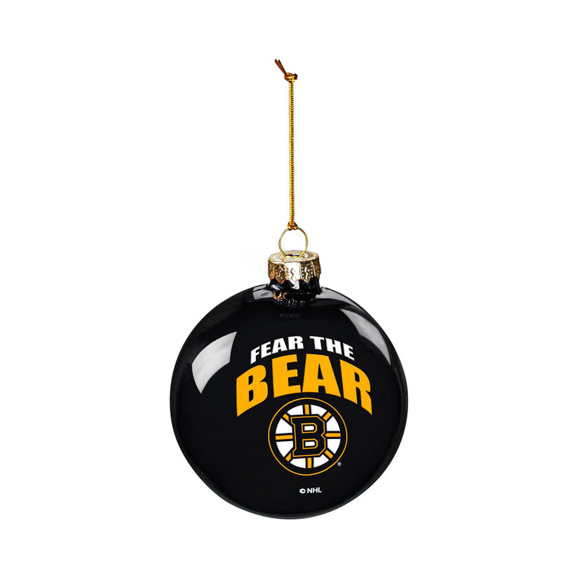 Blown Glass Ornament, Boston Bruins