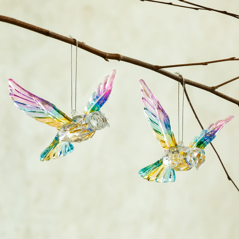 Hummingbird Acrylic Hanging Decor,  5"