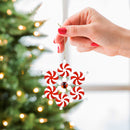 5" Peppermint Ornament, 2 Asst