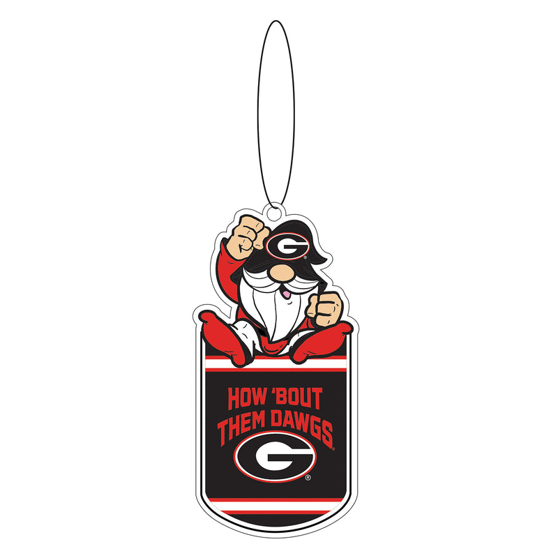 University of Georgia Gift Tag Ornament, Gnome Fan