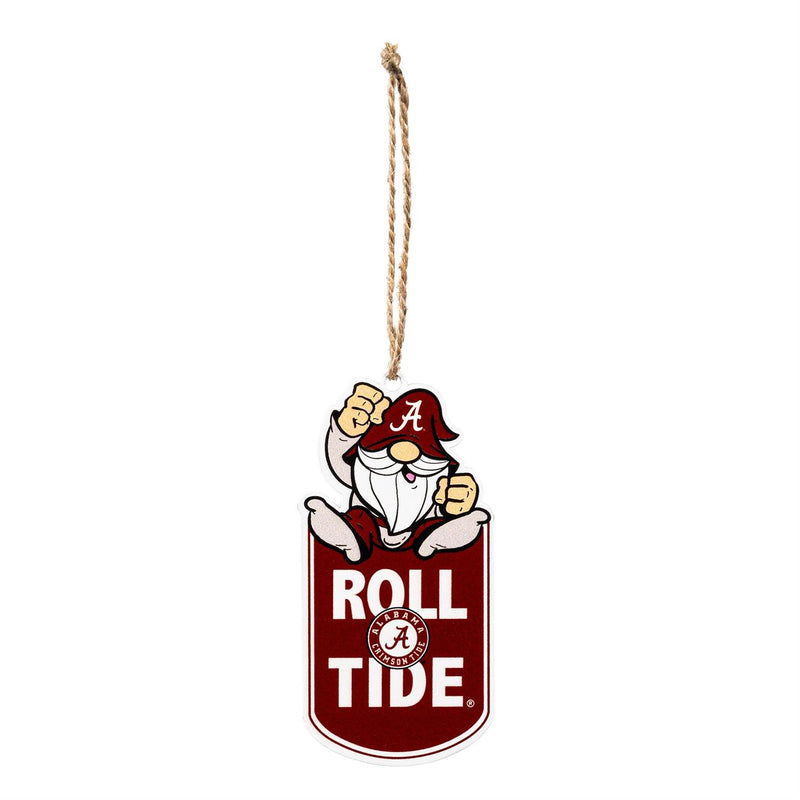 University of Alabama Gift Tag Ornament, Gnome Fan