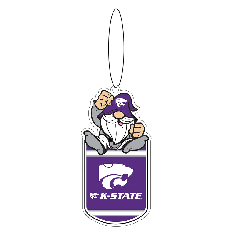 Kansas State University Gift Tag Ornament, Gnome Fan