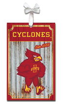 Iowa State University, Metal Corrugate Ornament,3ot962mc