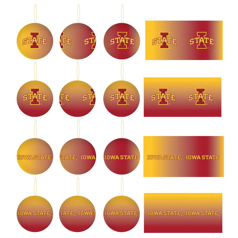 12pc Ornament Set, Iowa State