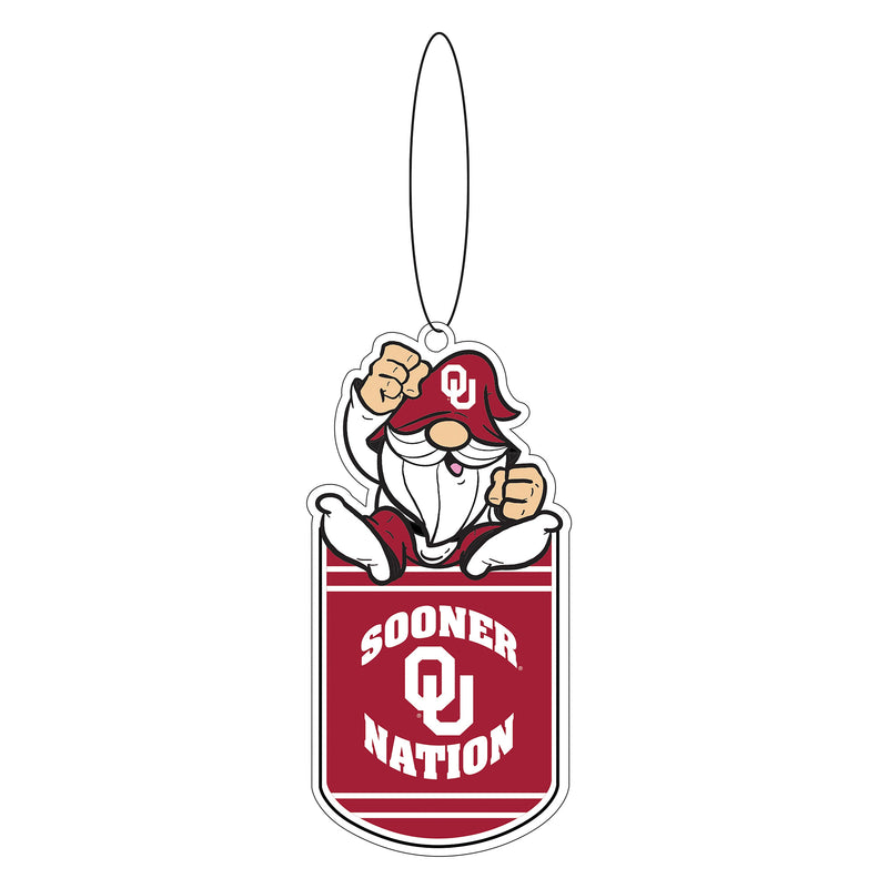 University of Oklahoma Gift Tag Ornament, Gnome Fan