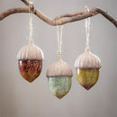 3.75" Ceramic Hanging Décor Set, Acorn