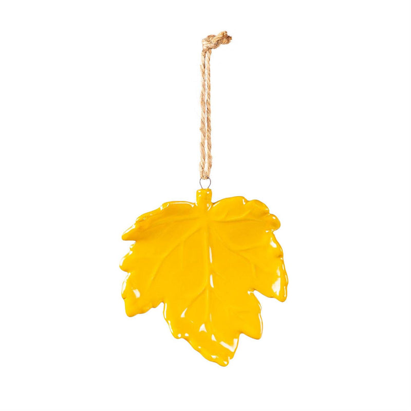 4" Ceramic Hanging Décor Set, Leaf