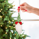 15.25" Fabric Gnome Covering Eyes Ornament,3otf219