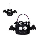 Bat Fabric Basket with Bat Hanging Decor Set