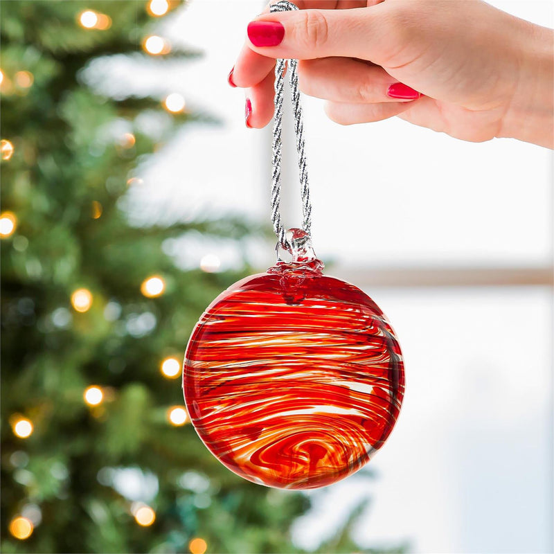 Blown Glass Christmas Ornament, 3 Asst: Red/Green/Blue