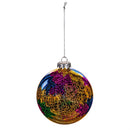 4.5" Colored Glass Round Ornament