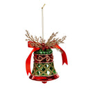 5" Glass Bell with Artificial Ornament