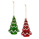 5" Glass Holiday Tree Ornament
