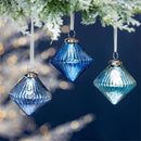 Season to Sparkle Ornament Diamond Crackle Glass, Asst, 4.5"H